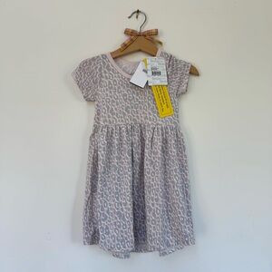 Charming Pink Leopard Print Kids Dress